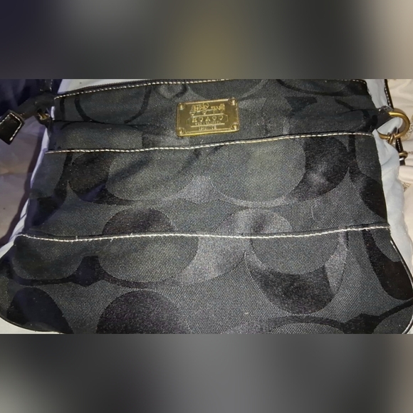 Vintage 1941 Coach Black and Gold Crossbody Bag - Picture 1 of 1